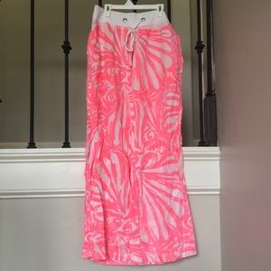 Lilly Pulitzer pink beach pant size M